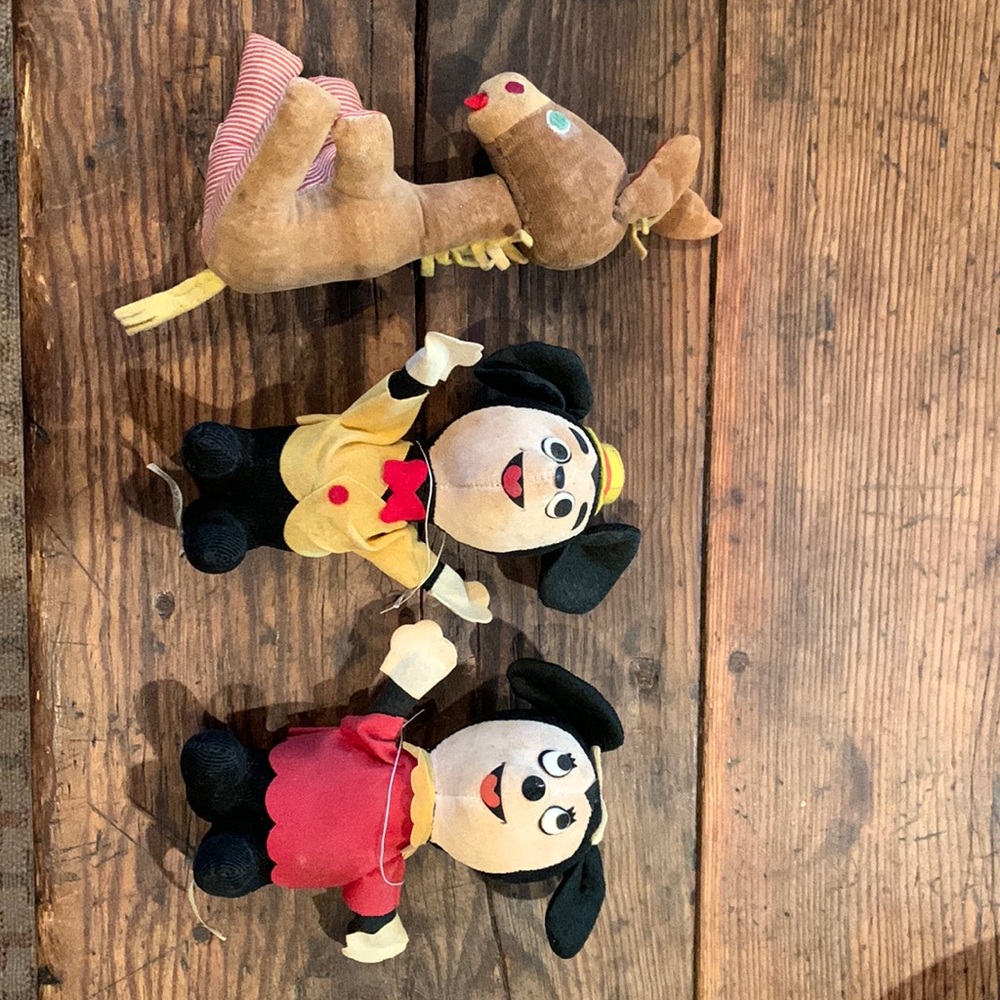 Approx. 6” Walt Disney Productions stuffed Characters (2 are labeled)